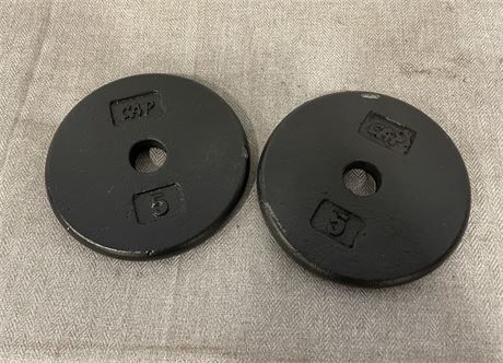 (2) Five Pound Weight Plate