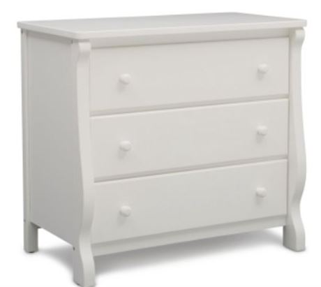 Delta Children Universal 3 Drawer Dresser, White