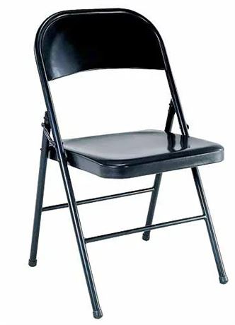 Mainstays Steel Folding Chair, Black (4 pack)