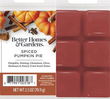 Spiced Pumpkin Pie Scented Wax Melts, Better Homes & Gardens, 2.5 oz (5-Pack)