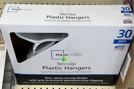 Mainstays 30 pk Non Slip Plastic Hangers