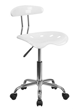 onespace task chair with tractor seat and back, white