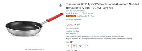 Tramontina 80114/535DS Professional Aluminum Nonstick Restaurant Fry Pan, 10"