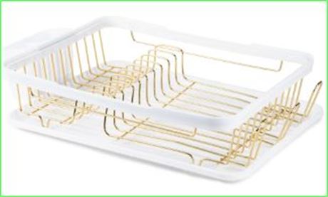 Thyme & Table Dish Rack with Cutlery Holder, White