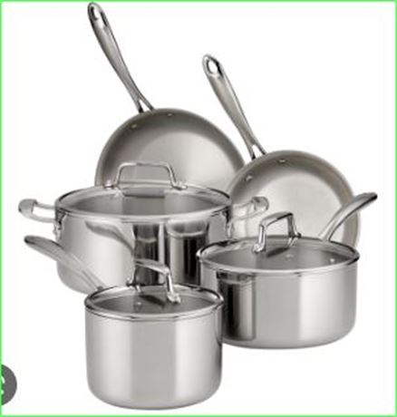 Tramontina 8-Piece Tri-Ply Clad Stainless Steel Cookware Set