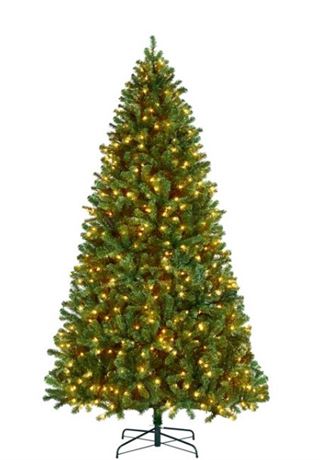 Yaheetech Clear 850 LED Lights Green Prelit Spruce Artificial Pine Christmas Tre
