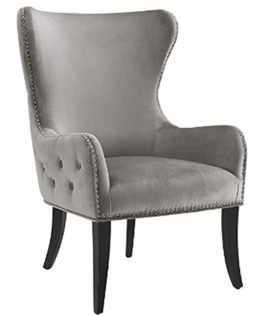 Linon Home D�cor Mariah Dark Gray Round Back Chair, Grey