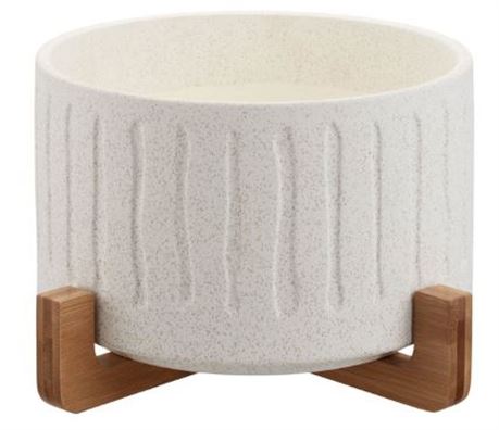 Better Homes and Gardens August 10 inch White Pot with Stand