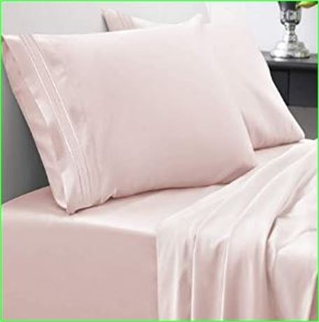 Sweet Home 1800 Thread Count  Bed Sheet Set Twin - Pale