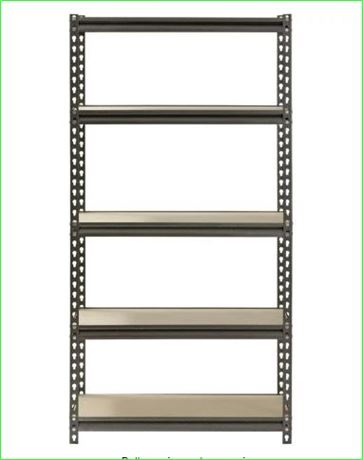 Muscle Rack 30W x 12D x 60H 5-Shelf Steel Freestanding Shelves, Silver