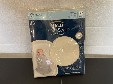 HALO Sleepsack 100% Cotton Swaddle - Cream - S
