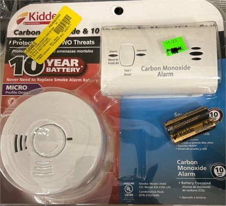 Kidde Carbon Monoxide and 10 year Smoke Alarm