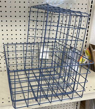 Lot of (2) Bright Room 14"x13"x6" Wire Baskets, Blue