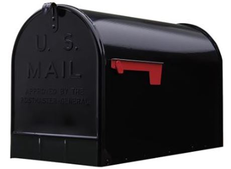 Gibraltar Extra Large Pole Mailbox, Black