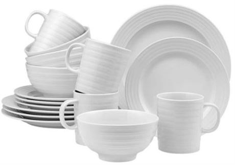 Over and Back LeBlanc 16 piece dinneware set, white