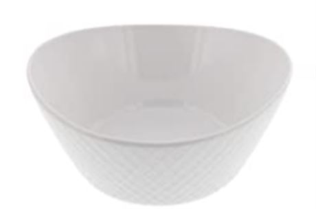 Over and Back Porcelain Bowl Set, 4-pack, white