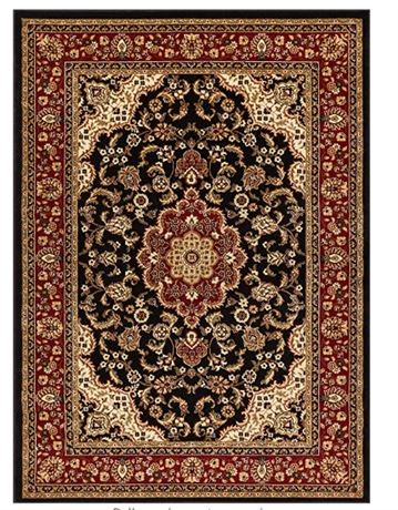 Well Woven Barclay Medallion Kashan Traditional Oriental Persian Red 53'' x 73''
