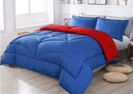 HIG Down Alternative Comforter, TWIN, Blue