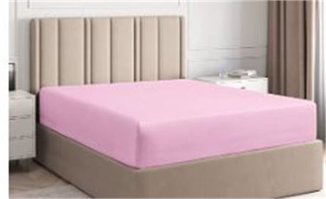 Sweet Home 1500 thread count Supreme Collection Fitted Sheet, Pink, QUEEN