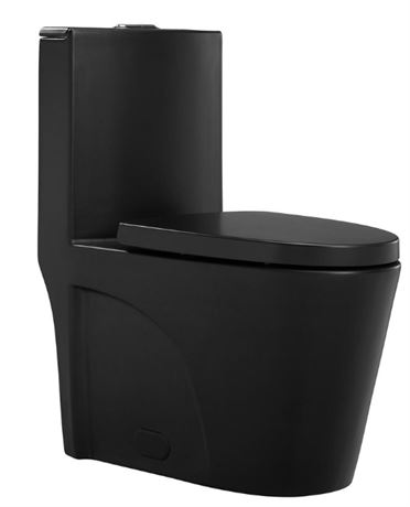 Swiss Madison SW-1T276MB One pc Toilet w/10'' Rough in, black