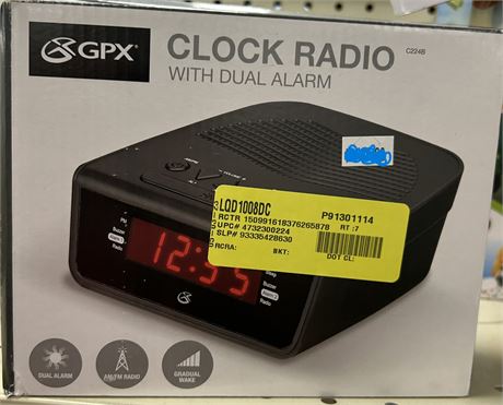 GPX Clock radio with Dual Alarm Clock