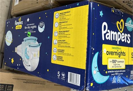 Pampers Overnight, Size 5 , 88 ct