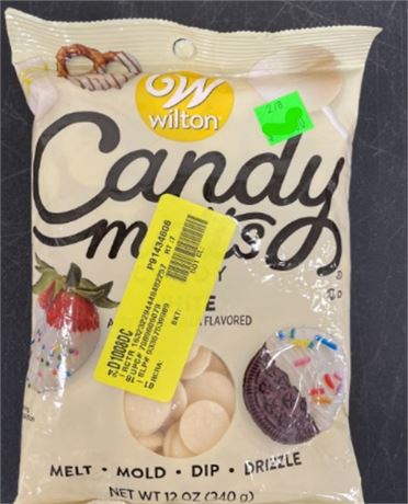Lot of (6) Wilton White Candy Melts Candy, 12 oz., EXP: 4/2024