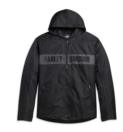 Harley Davidson Men's Hooded Stripe Jacket, XL