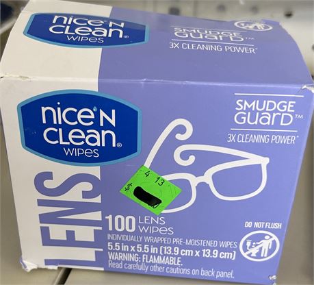 Nice N Clean Lens wipes, 100 ct