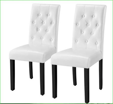 SmileMart Dining Chair, Set of 2, White