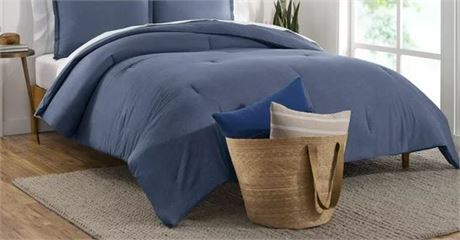 GAP Home Washed Denim Reversible Comforter set, TWIN