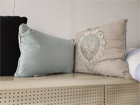 Lot of (2) Bed Decorative Pillows