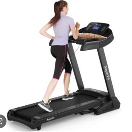 Costway 3.75HP Electric Folding Treadmill with Auto Incline 12 Program