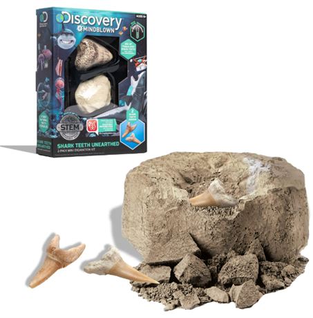 Discovery Mindblown Shark Teeth Unearthed 2 pack mini excavation kit