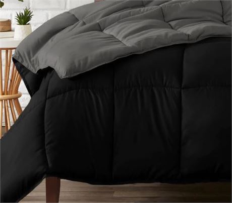 iEnjoy Reversible Down Alternative Comforter, Gry, Twin/Twin XL