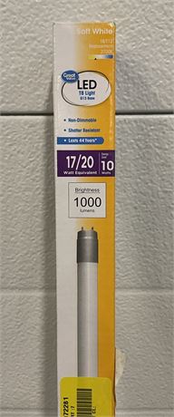 Great Value LED Tube, 10 Watts (20W Equivalent) T8/T12