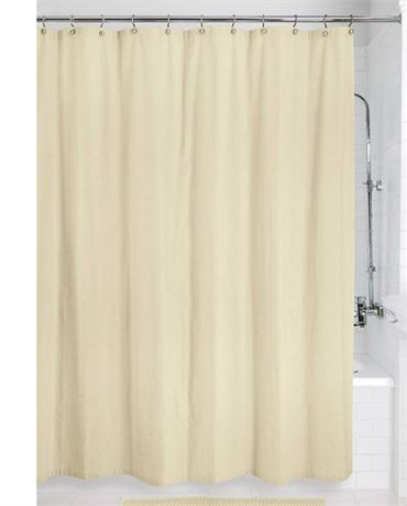 Allure Washed Cotton Shower Curtain, Beige