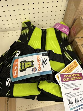 Stearns Youth Coast Guard Approved Hydropene Boating Life Vest, 50-90 lbs