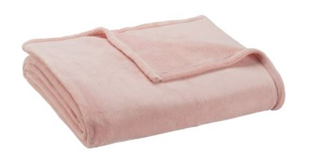 Mainstays Super Soft Plush Blanket, Pink, TWIN