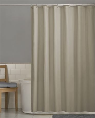 Mainstays fabric water repellant shower curtain, tan