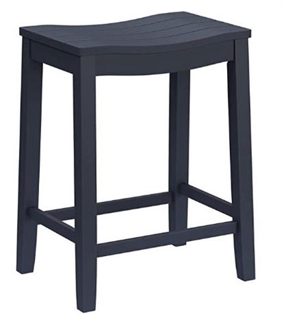 Hillsdale Fiddler Wood backless Counter stool, Navy Blue