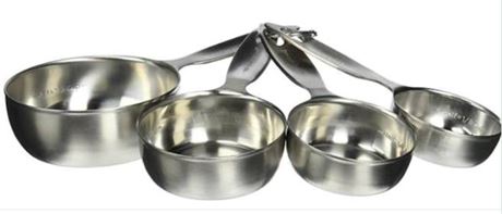 Amco 4-piece Stainless Steel Measuring-cup Set, Dishwasher Safe