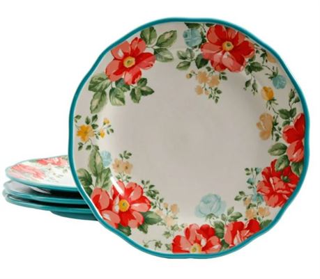 The Pioneer Woman Vintage Floral 4-Piece Dinner Plate Set