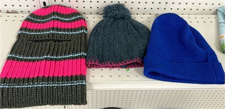 Lot of (3) Sweet looking beanies, one with an eye cutout