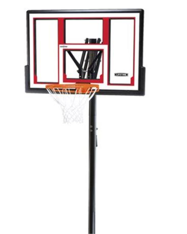 Spalding 48 Shatter-proof Polycarbonate RapidLock Twist Portable Basketball Hoop