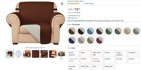 Subrtrex Chair Cover, Brown