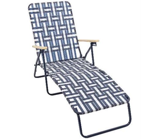 Rio Brands Silver Foldable Chaise Lounge