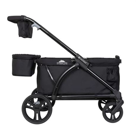 Baby Trend Expedition Plus 2-in-1 Stroller Wagon, Solid Print Black
