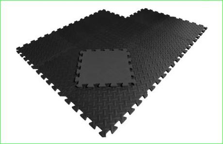 CAP Barbell Equipment Mat 12-Piece Puzzle Mat (12 X 12 X 1/2) Black