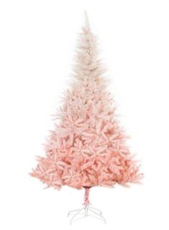 Homcom 6 ft christmas tree, pink